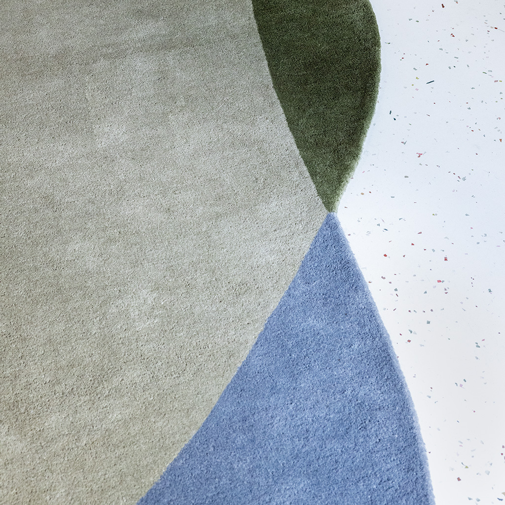 Element Chad Grey Green Teppich | Größe: 250 x 274 cm