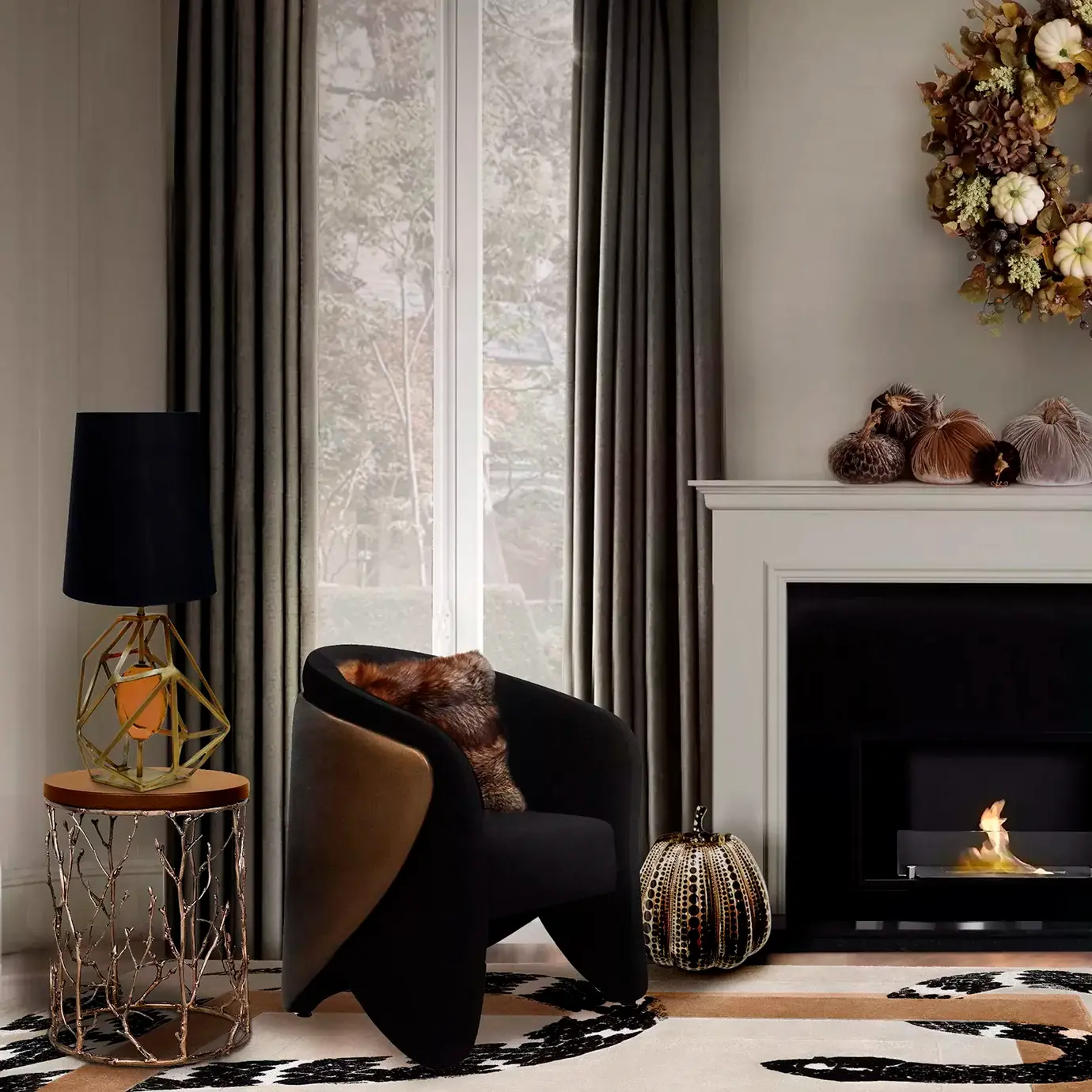 Elowen Kunstleder‑Beistelltisch