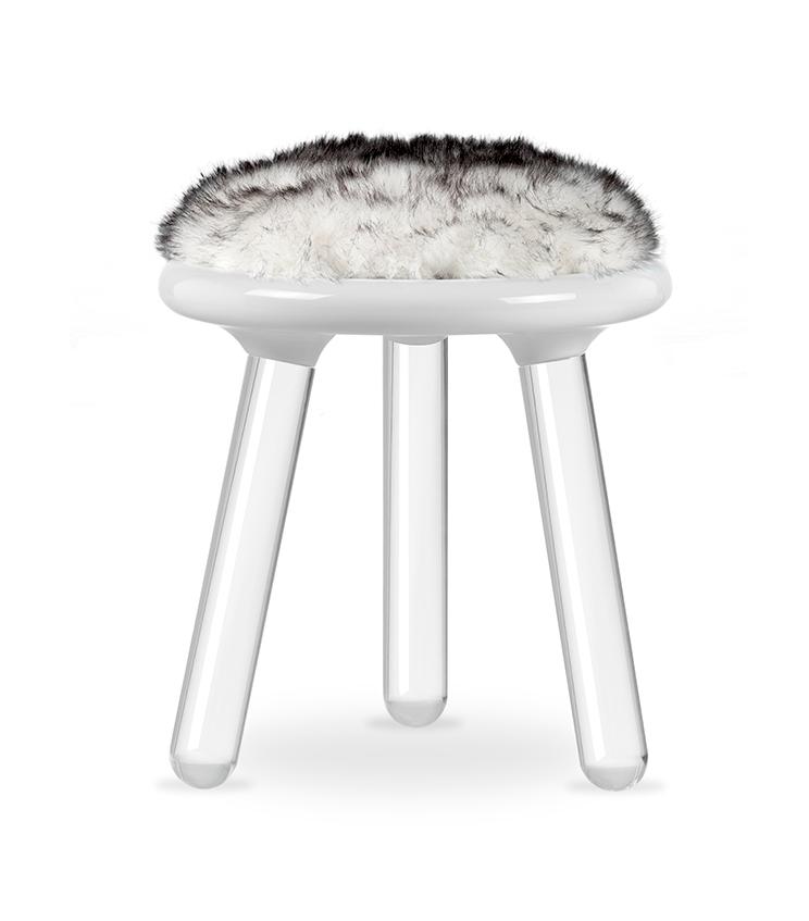 Mirage Weißer Bären‑Hocker