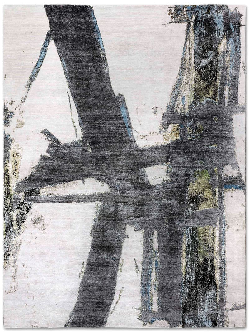 GreenRust auf Hellgrau Teppich | Größe: 274 x 365 cm