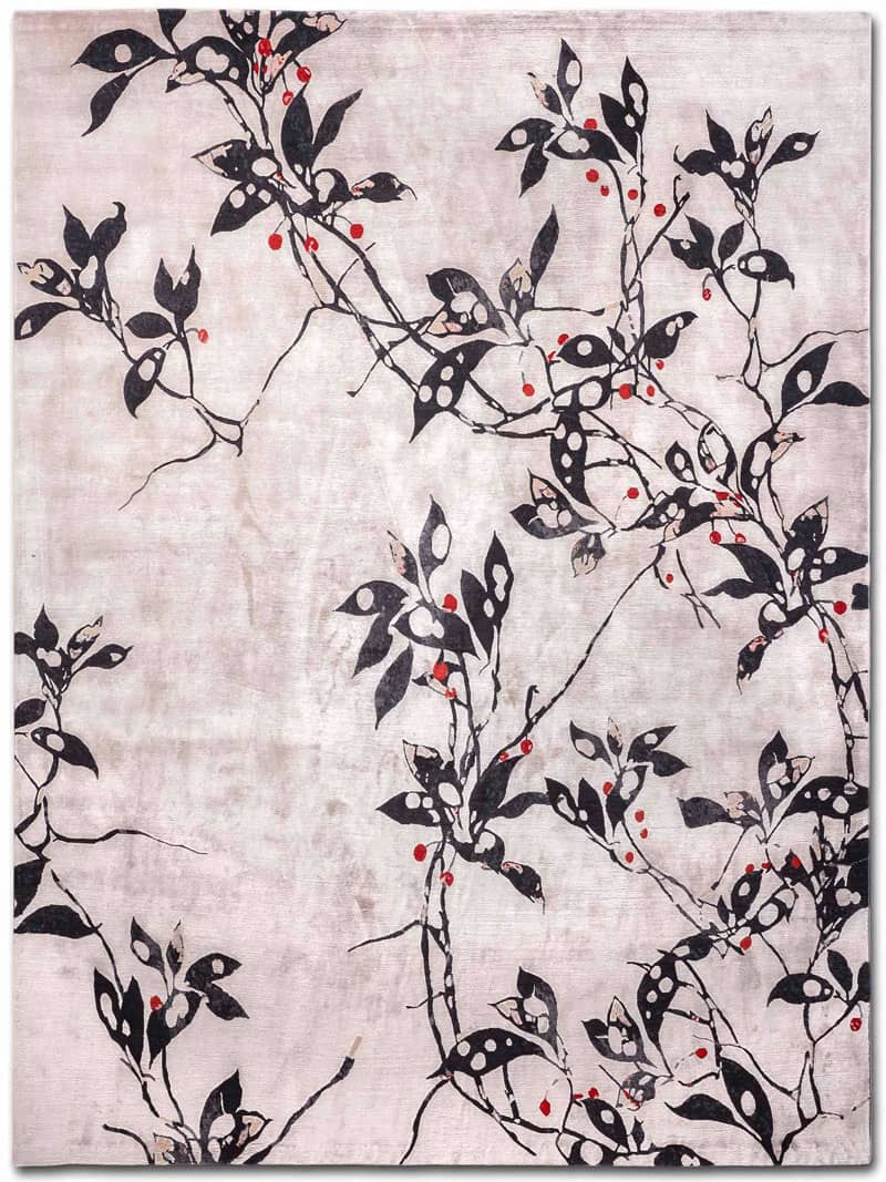 Kimono Original auf Hellmaulbeer Teppich