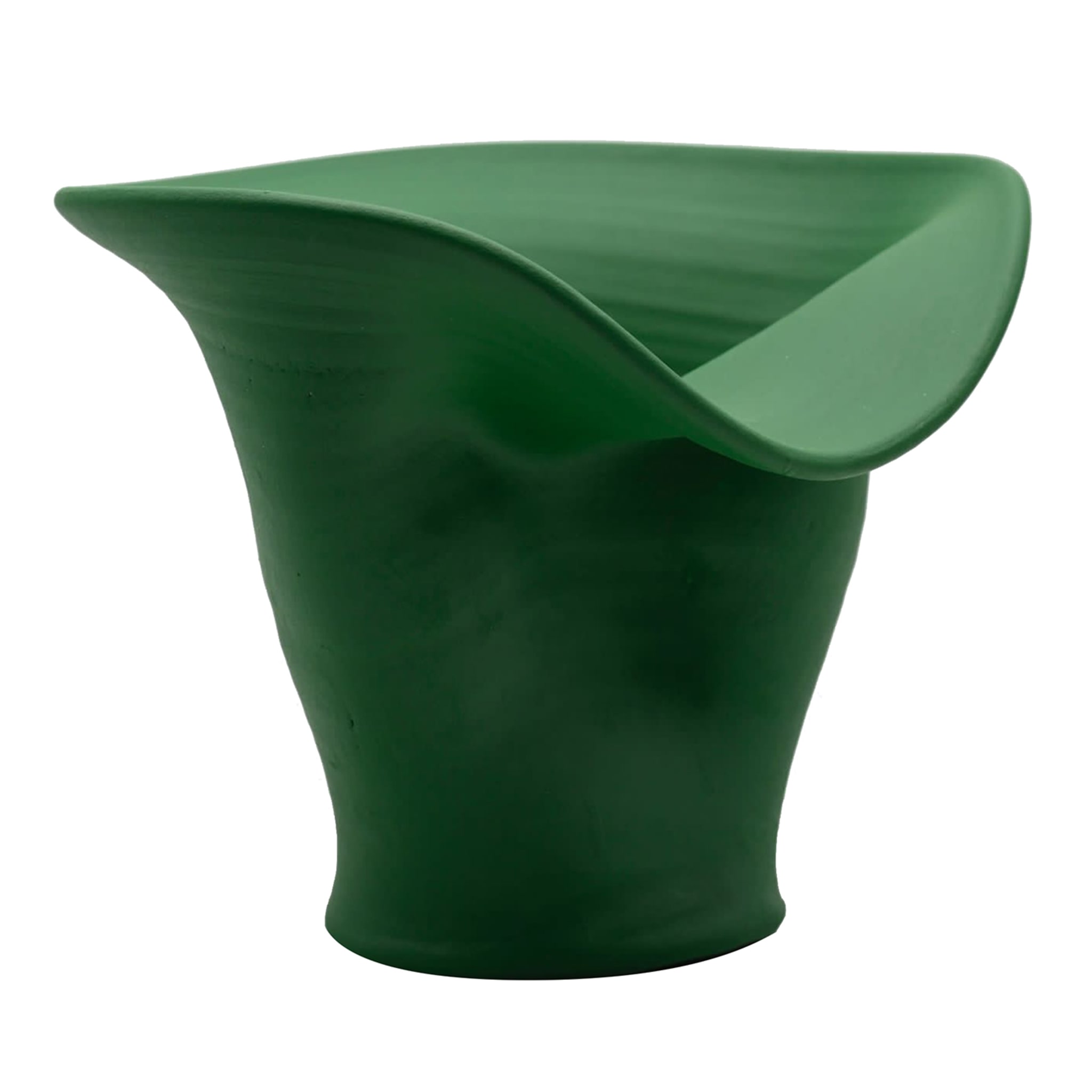 Grüne handgeformte Vase