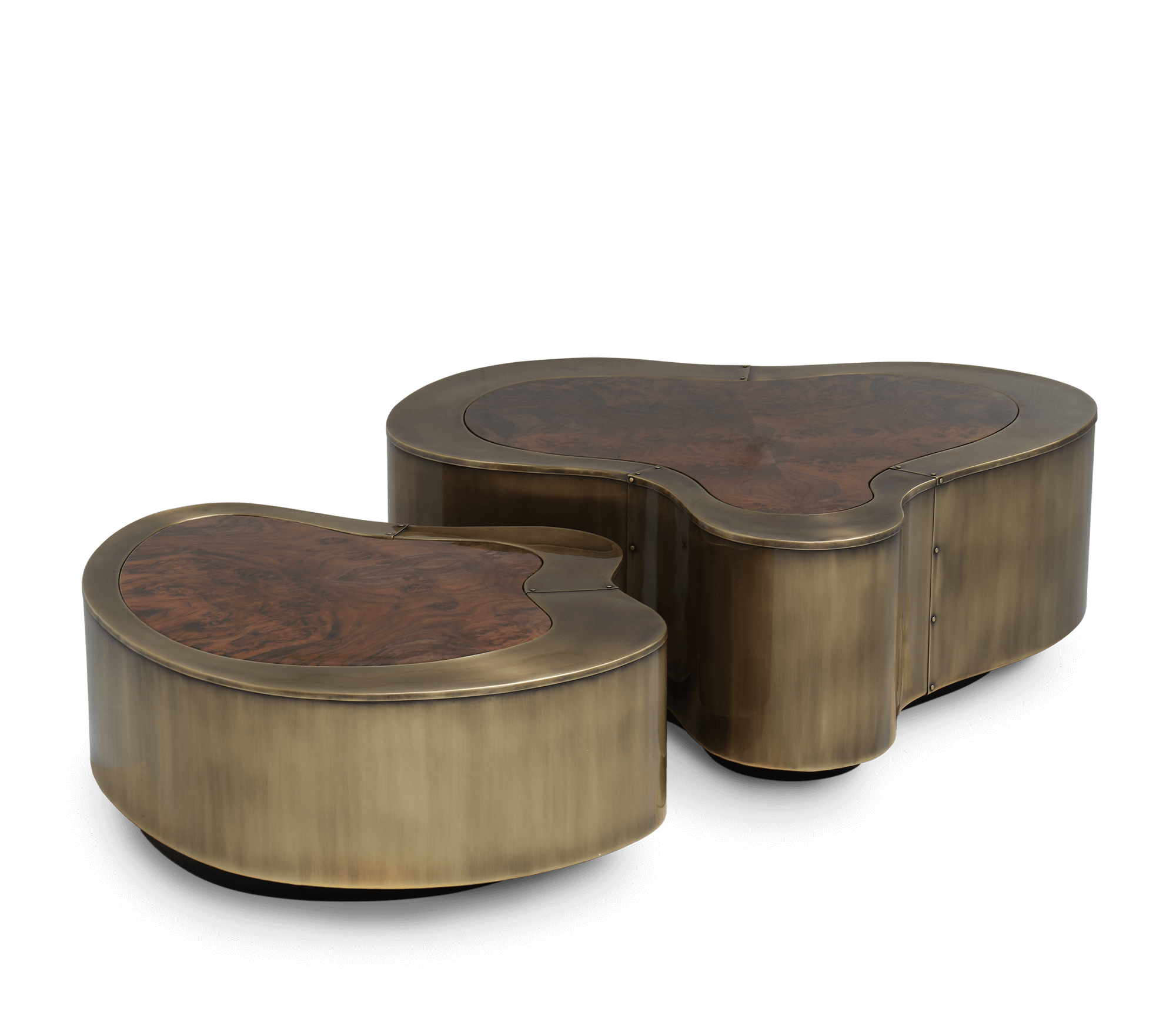 Crest Patina & Walnuss Couchtisch‑Set