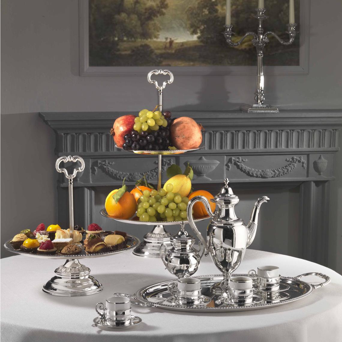 Versilberter Baumwoll‑Spender