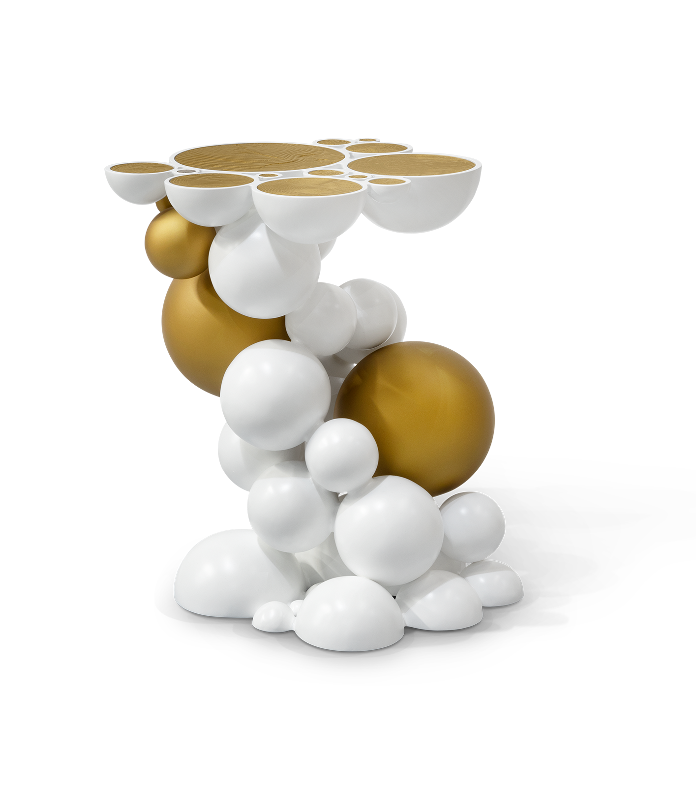 Orbit Weißer Beistelltisch