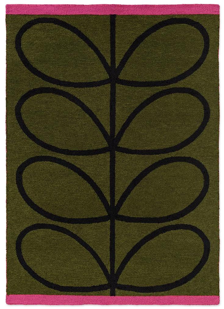 Linear Stem Olive Outdoor-Teppich | Größe: 250 x 350 cm