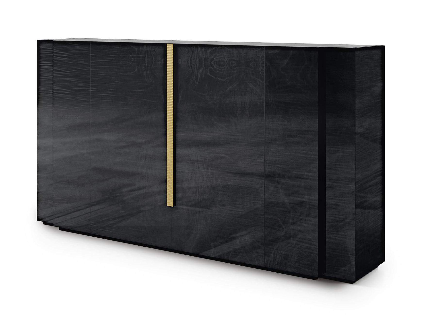 High schwarzes Buffet