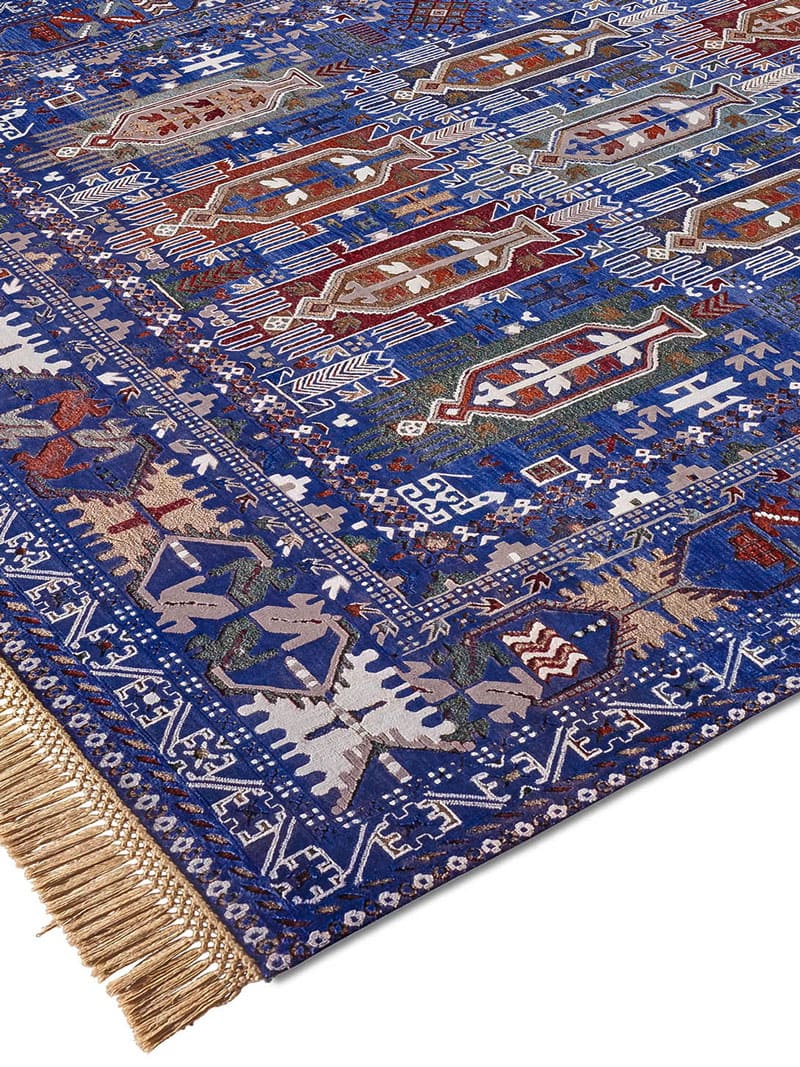 Balouch Reverse Original Mitternachtsblau Teppich | Größe: 365 × 457 cm