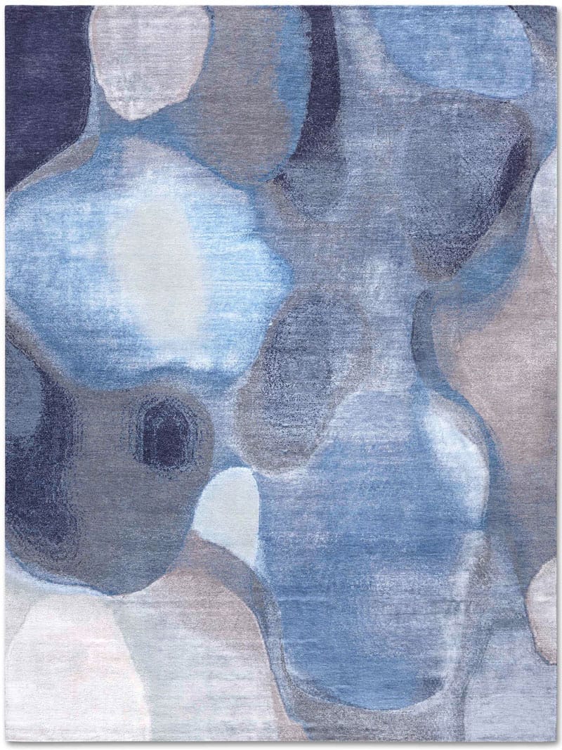 Blau‑Grau Teppich | Größe: 250 x 300 cm