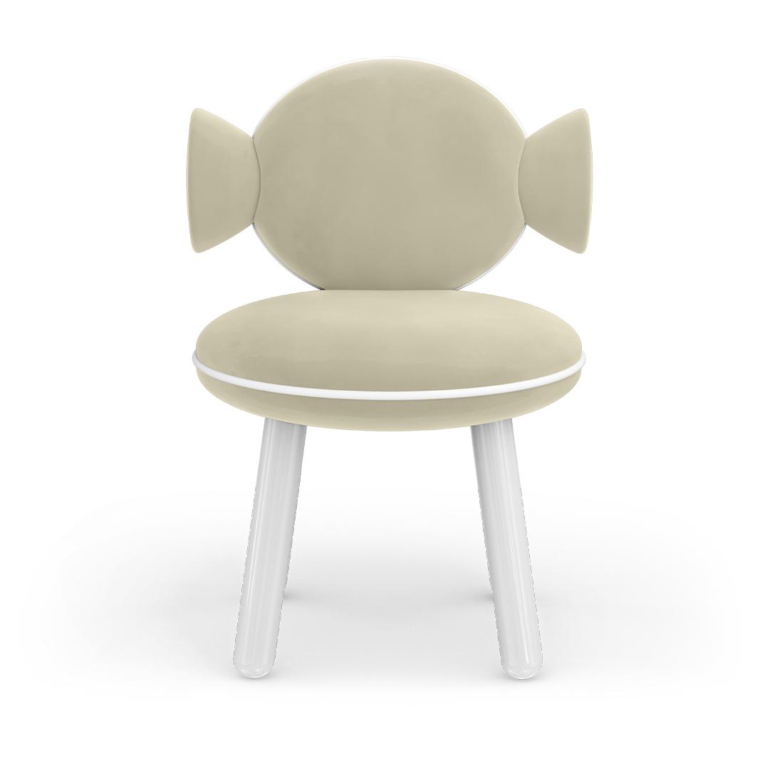 Lollipop cremefarbener Pouf‑Sessel