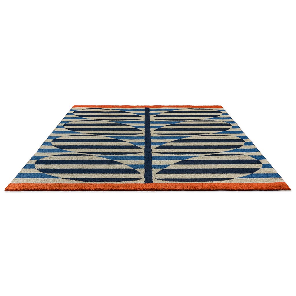 Stripy Stem Azure Outdoor-Teppich | Größe: 160 x 230 cm