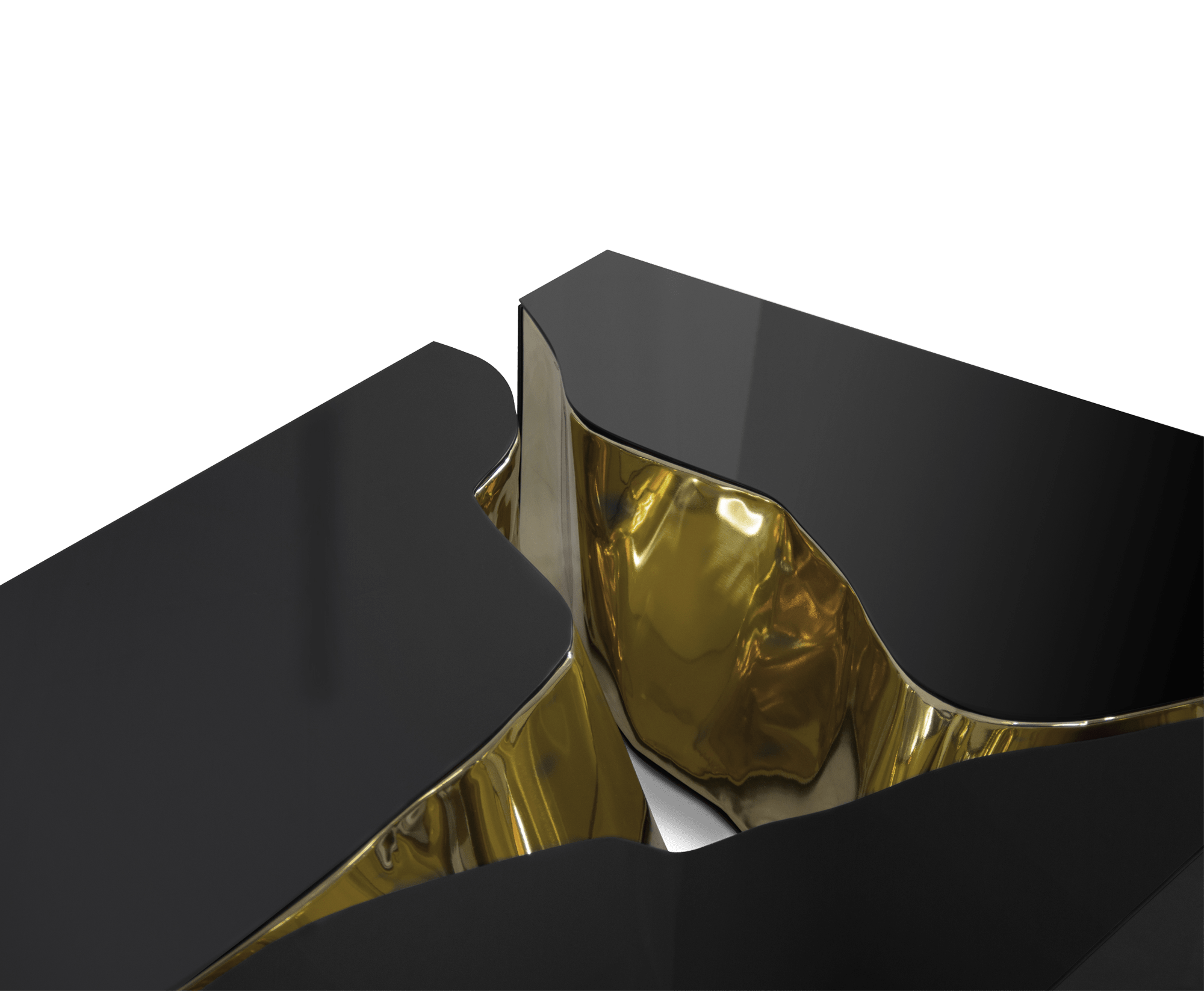 Fissure Schwarz‑Gold Mitteltisch