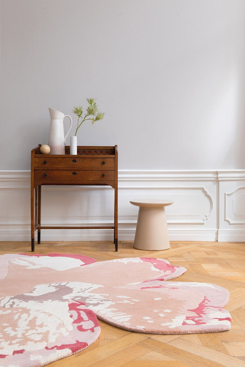 Shaped Magnolia Light Pink 162302 Teppich | Größe: Ø 150 cm