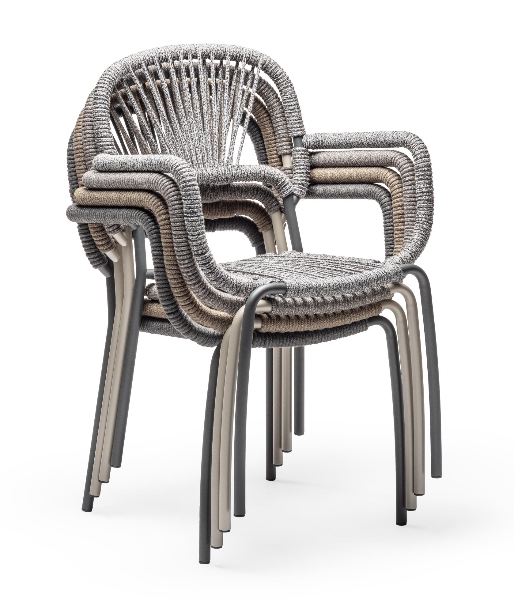 Moyo Sand Outdoor-Stuhl (3er-Set)