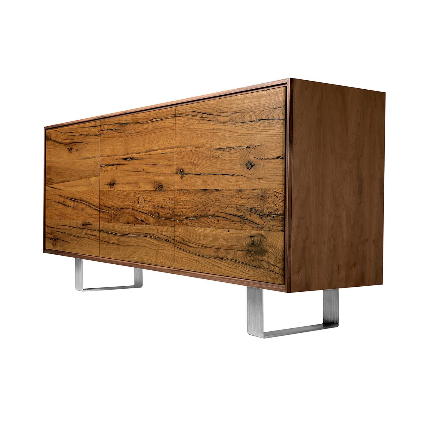 Materia Antikes Eichen‑Sideboard mit 3 Türen | Konfiguration: 3-Doors