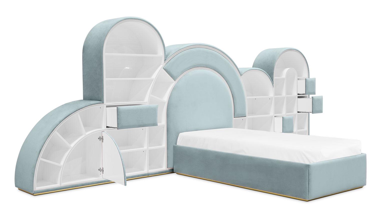 Bubblegum Marshmallow blau Kinderbett