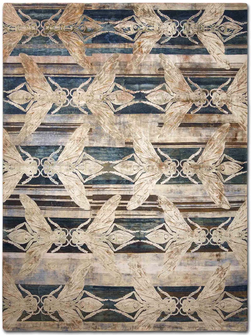 NoHoney Gold auf Mitternachtsblau Teppich