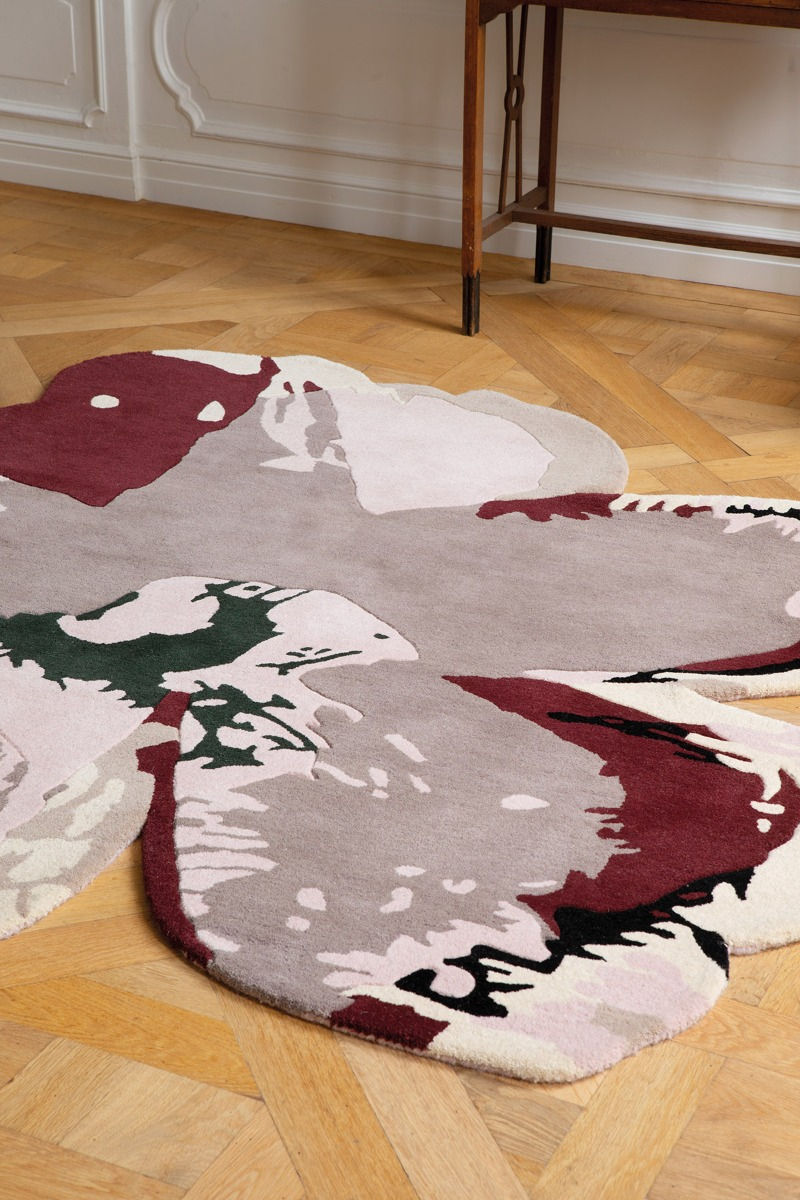 Shaped Magnolia Burgundy 162303 Teppich | Größe: Ø 200 cm