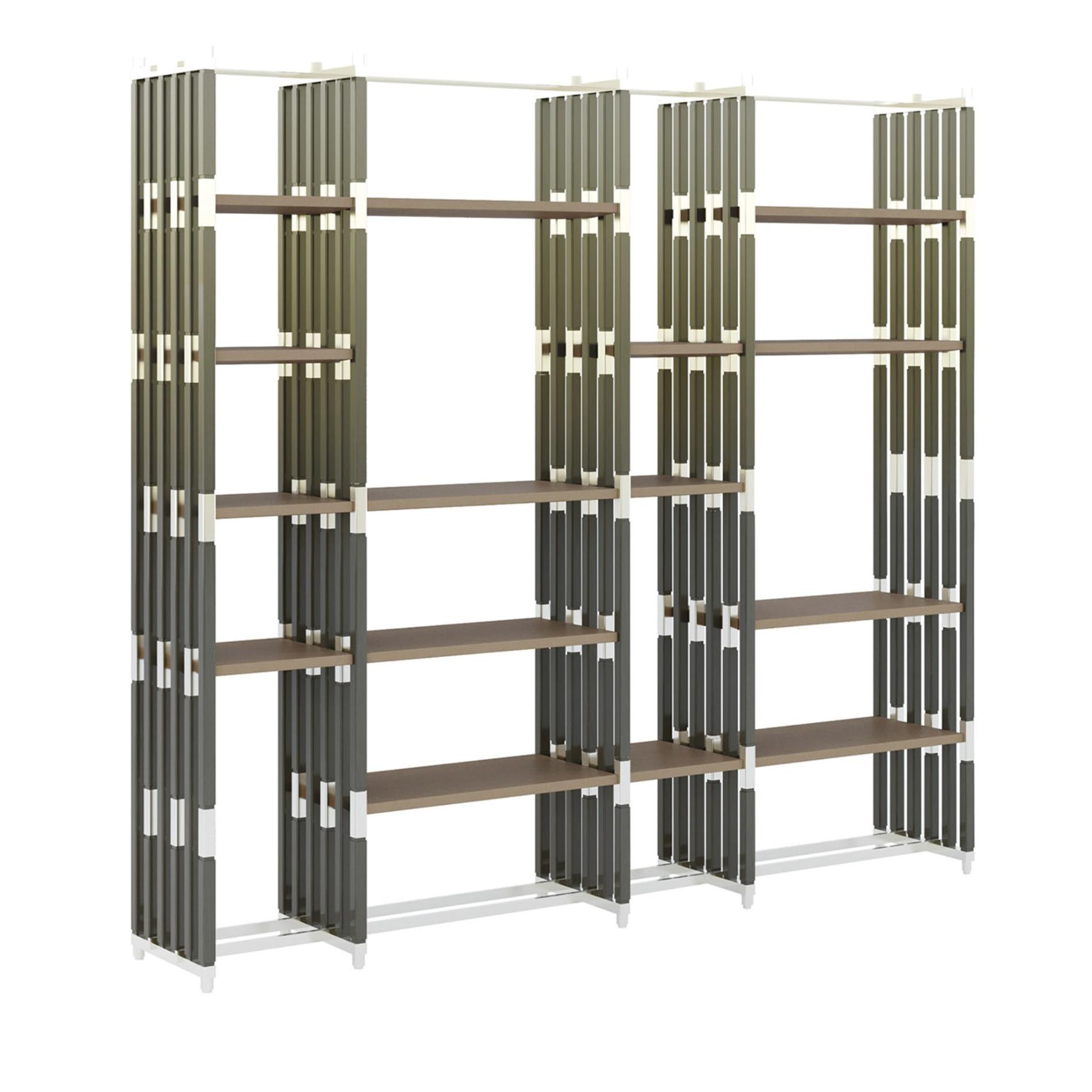 Ponya Modulares italienisches Bücherregal | Fertigstellung: Glänzend lackiert | Konfiguration: C