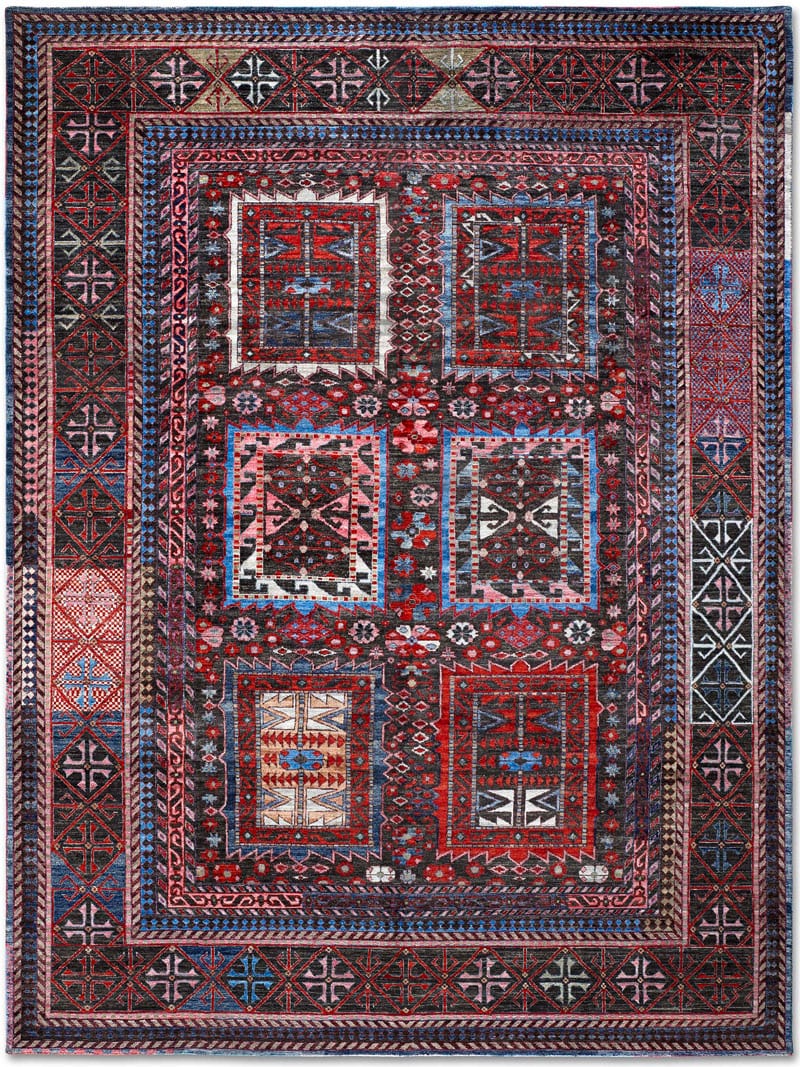 Soul Color auf Schwarz Teppich | Größe: 170 x 240 cm