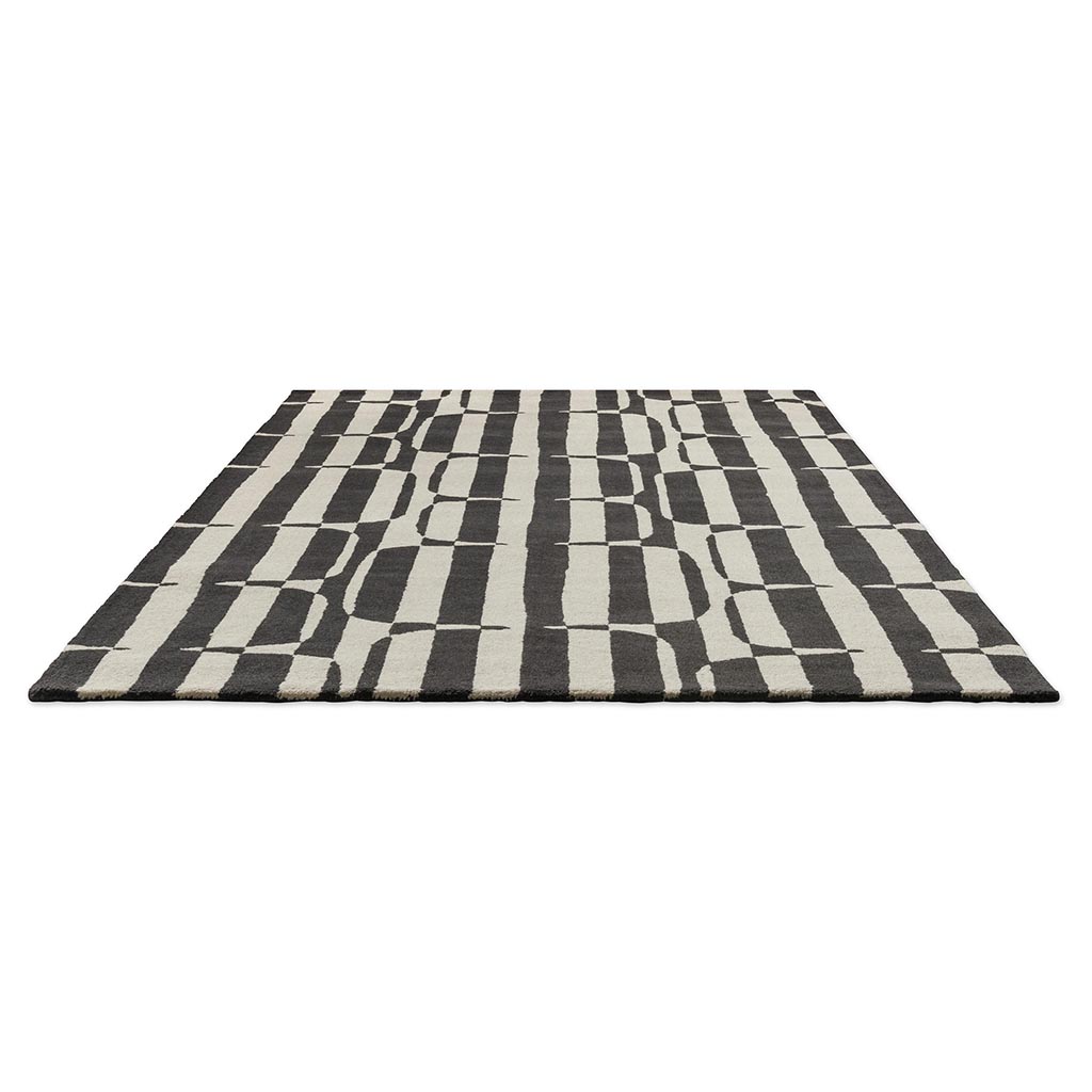 Lohko Stripe Charcoal Teppich | Größe: 120 × 180 cm