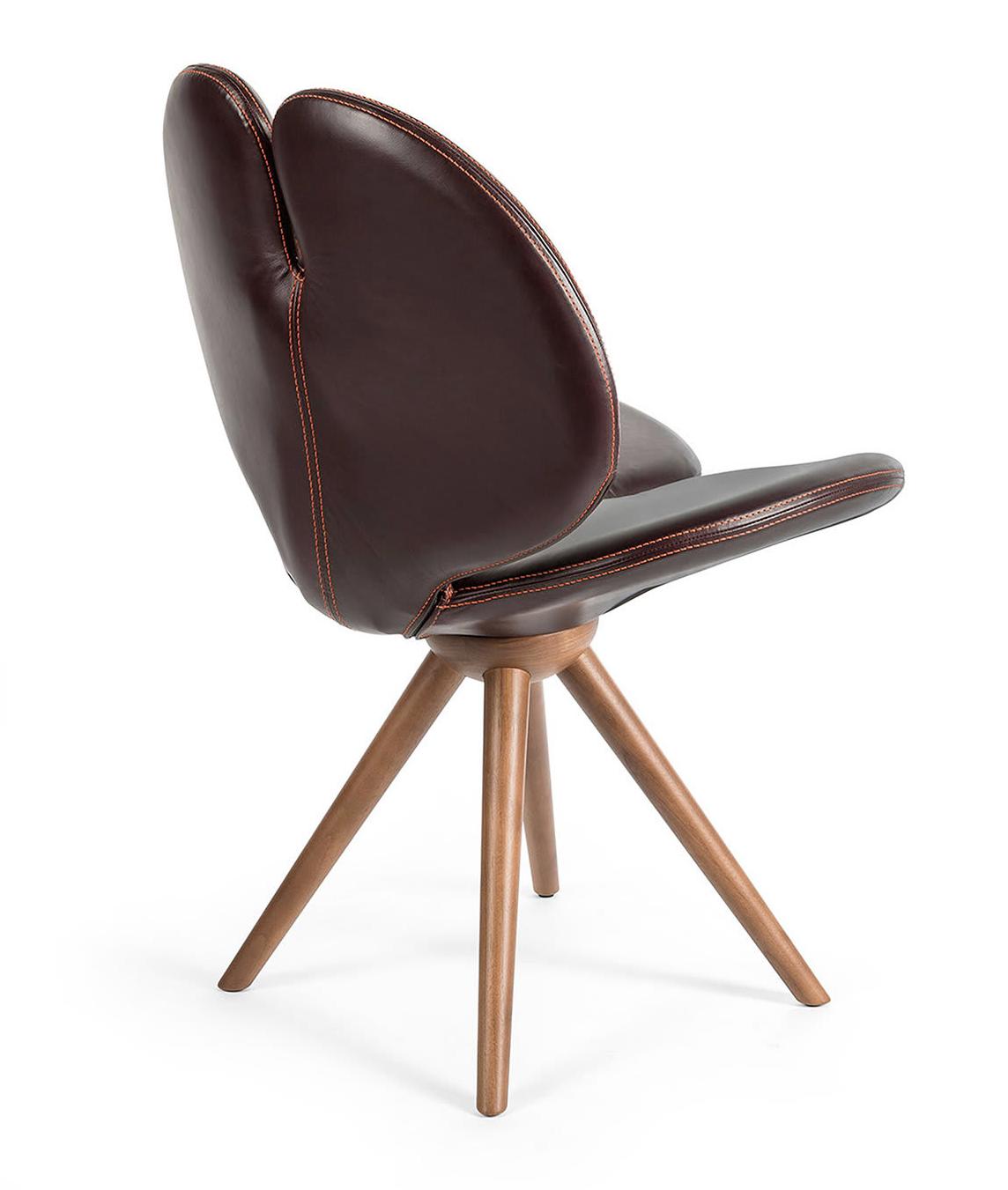Pansè Wool and Leather Chair