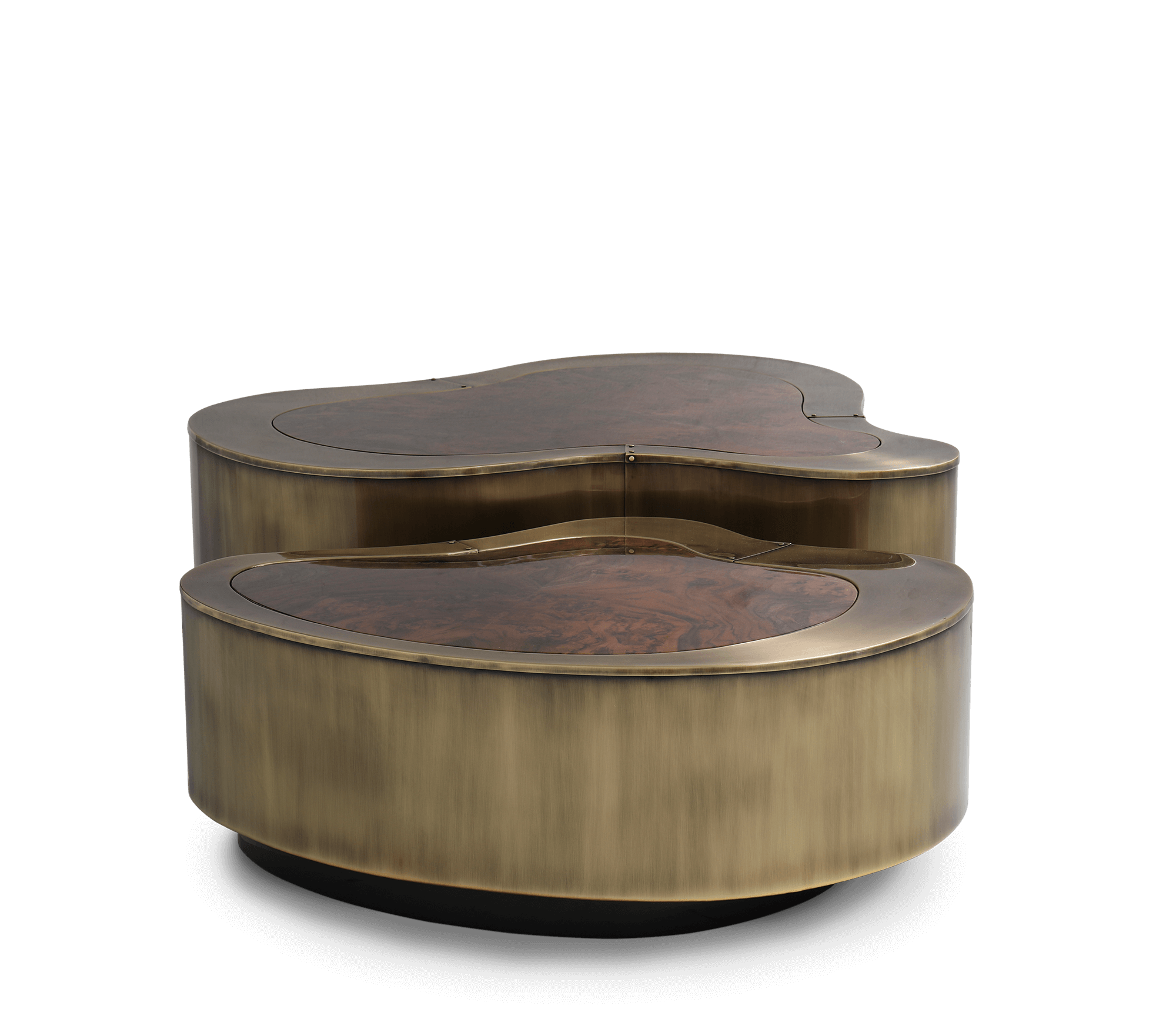 Crest Patina & Walnuss Couchtisch‑Set