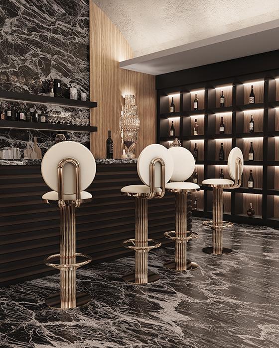 Keira Runder Barhocker - 2