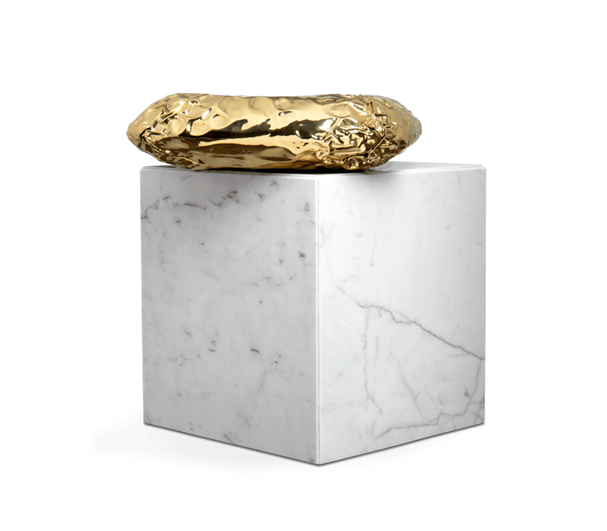 Megalith Carrara‑Beistelltisch