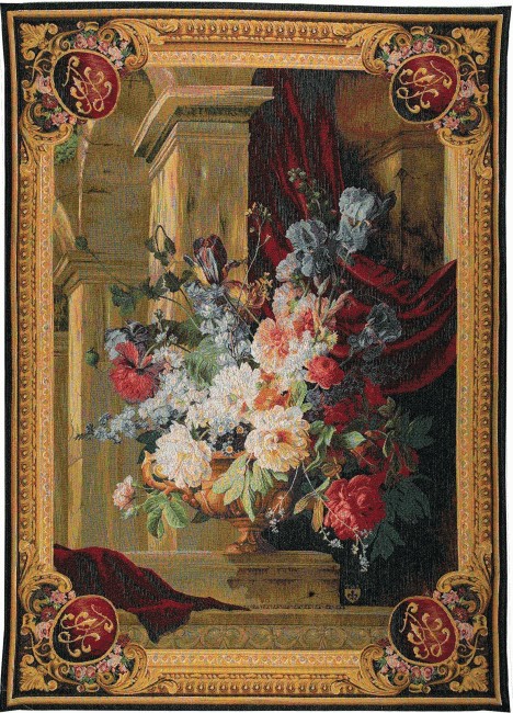 Vertikales Architektur‑Bouquet Wandteppich | Größe: 110 x 150 cm