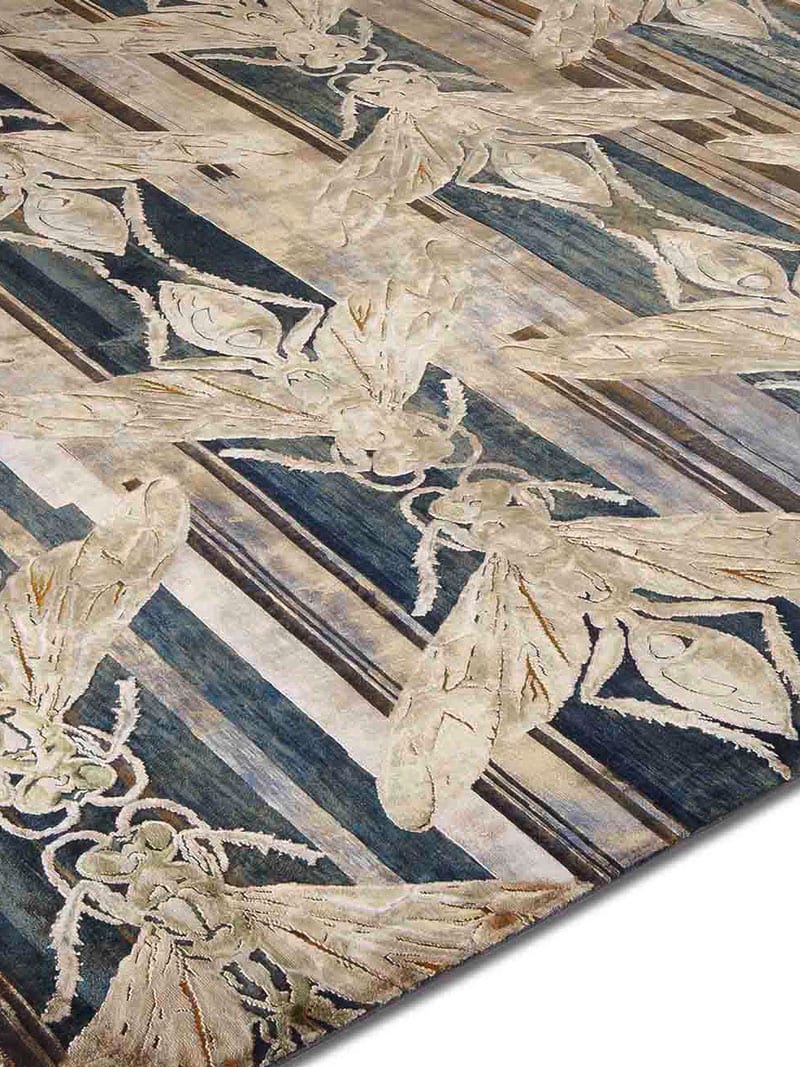 NoHoney Gold auf Mitternachtsblau Teppich