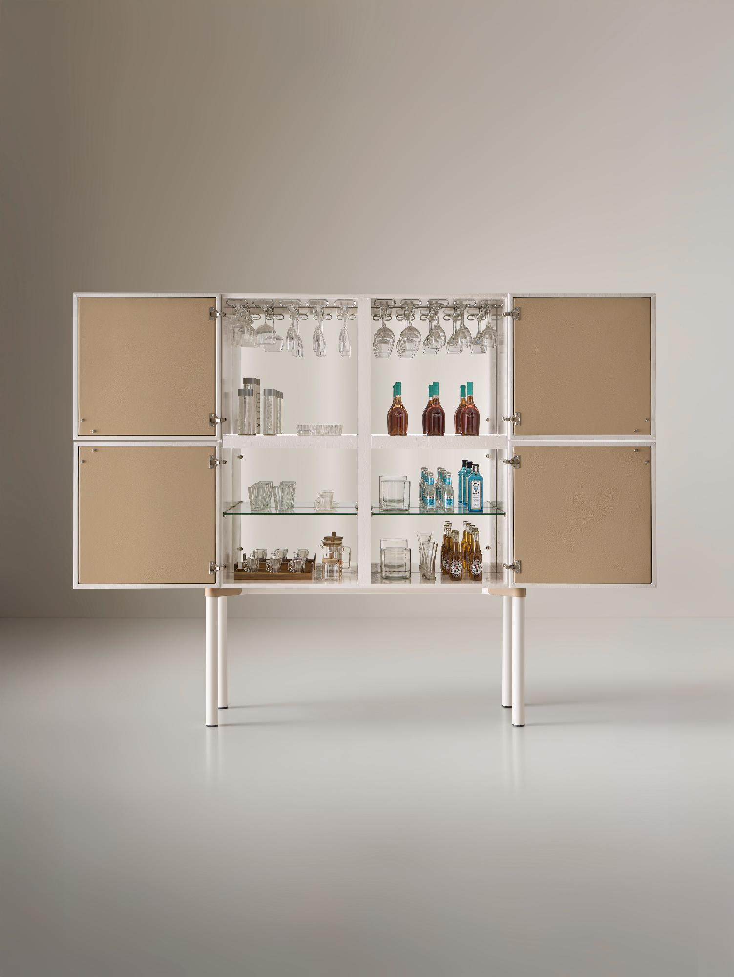 Alexandra Moderner Weißer Barschrank