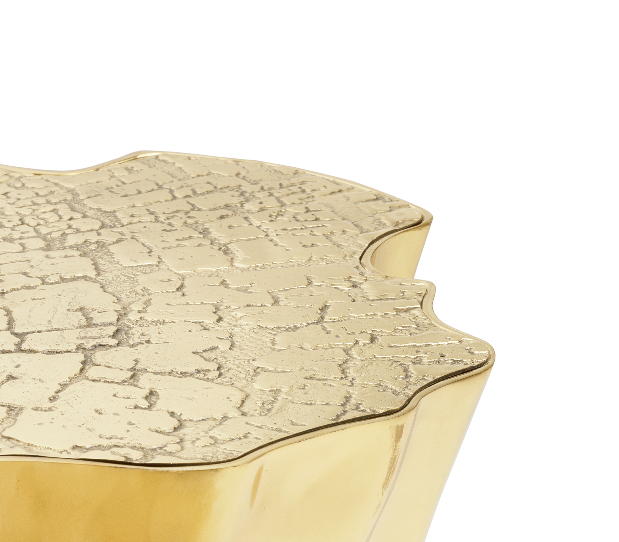 Paradise Gold‑Couchtisch | Dimensions: B 138 x T 95 x H 36 cm