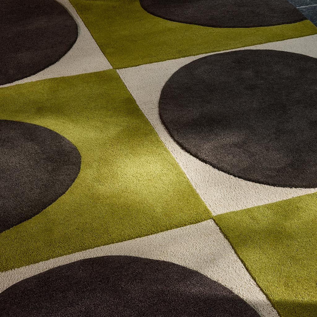 Spot Square Walnut/Lichen Teppich | Größe: 200 × 280 cm