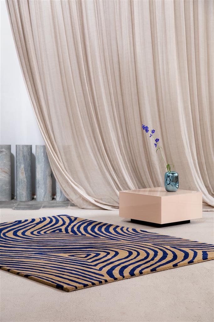 Decor Groove Elektroblau 097708 Teppich | Größe: 140 x 200 cm