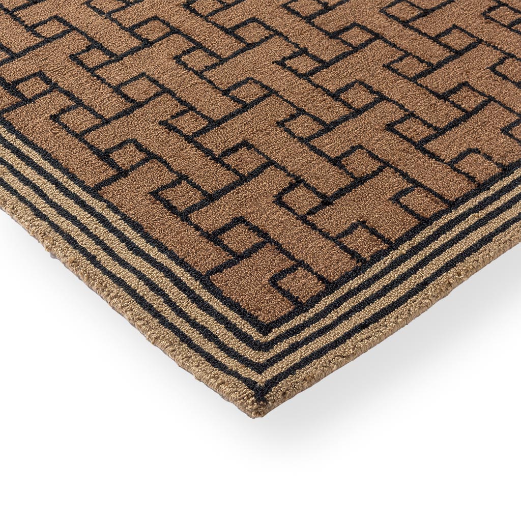TB T Monogram Hellbraun Outdoor 455811 Teppich | Größe: 200 x 280 cm