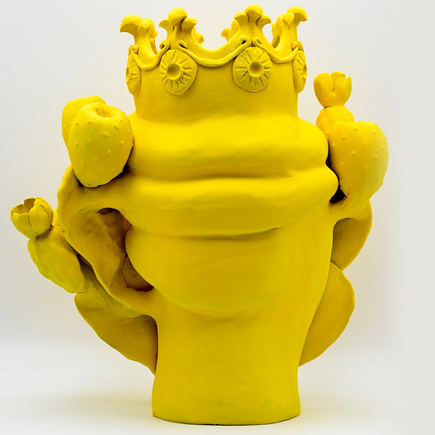 Maure‑Kopf gelb matt Skulptur
