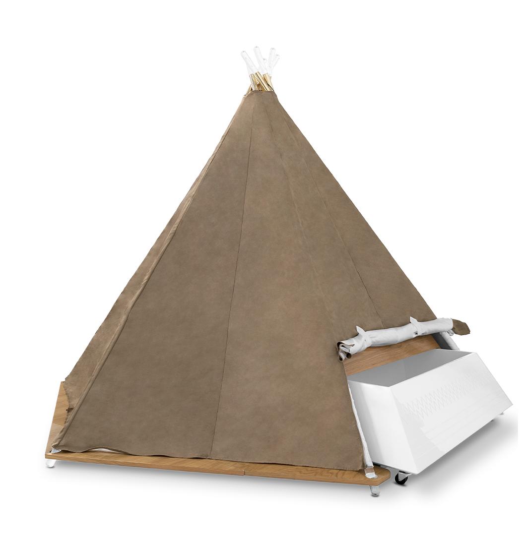 Stammesversteck‑Bett