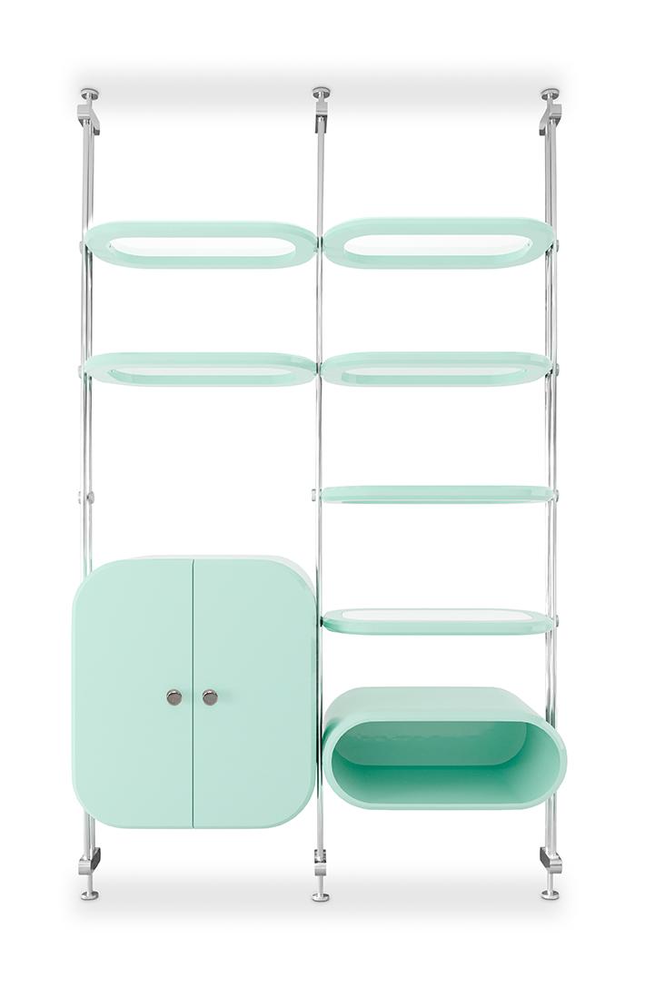 Verona Holz grünes Bücherregal