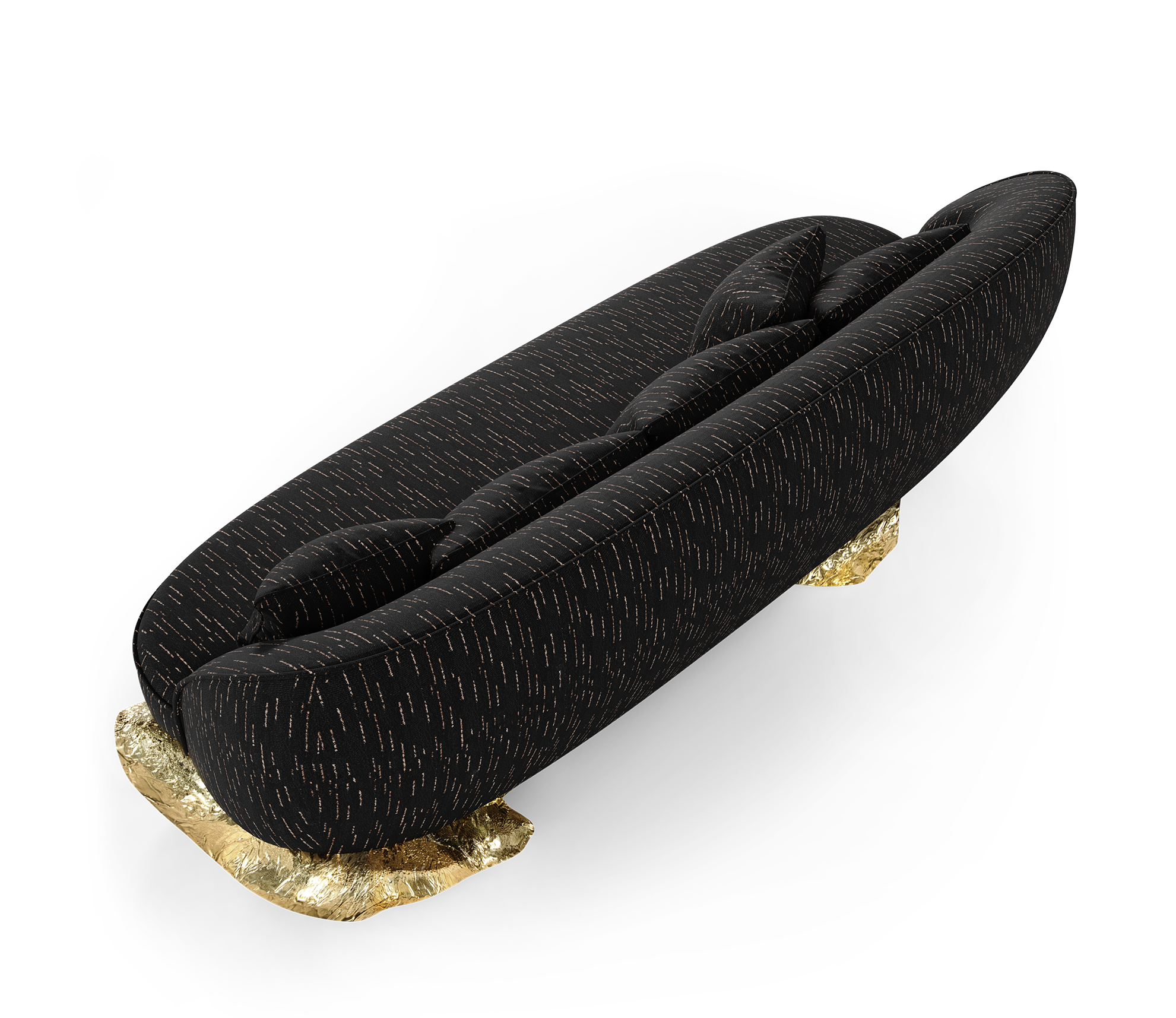 Angora Schwarzes Sofa