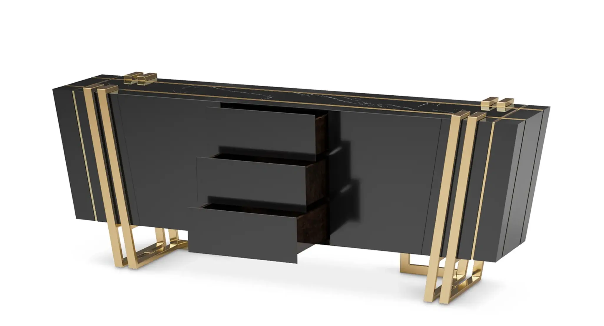 Ascend Schwarzes Sideboard