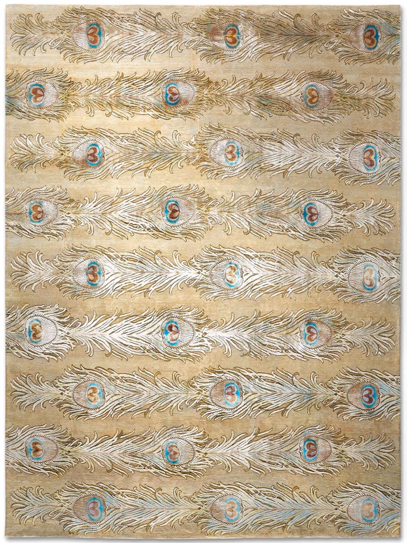 Feathers Lane Original auf Ex Light Blue Teppich