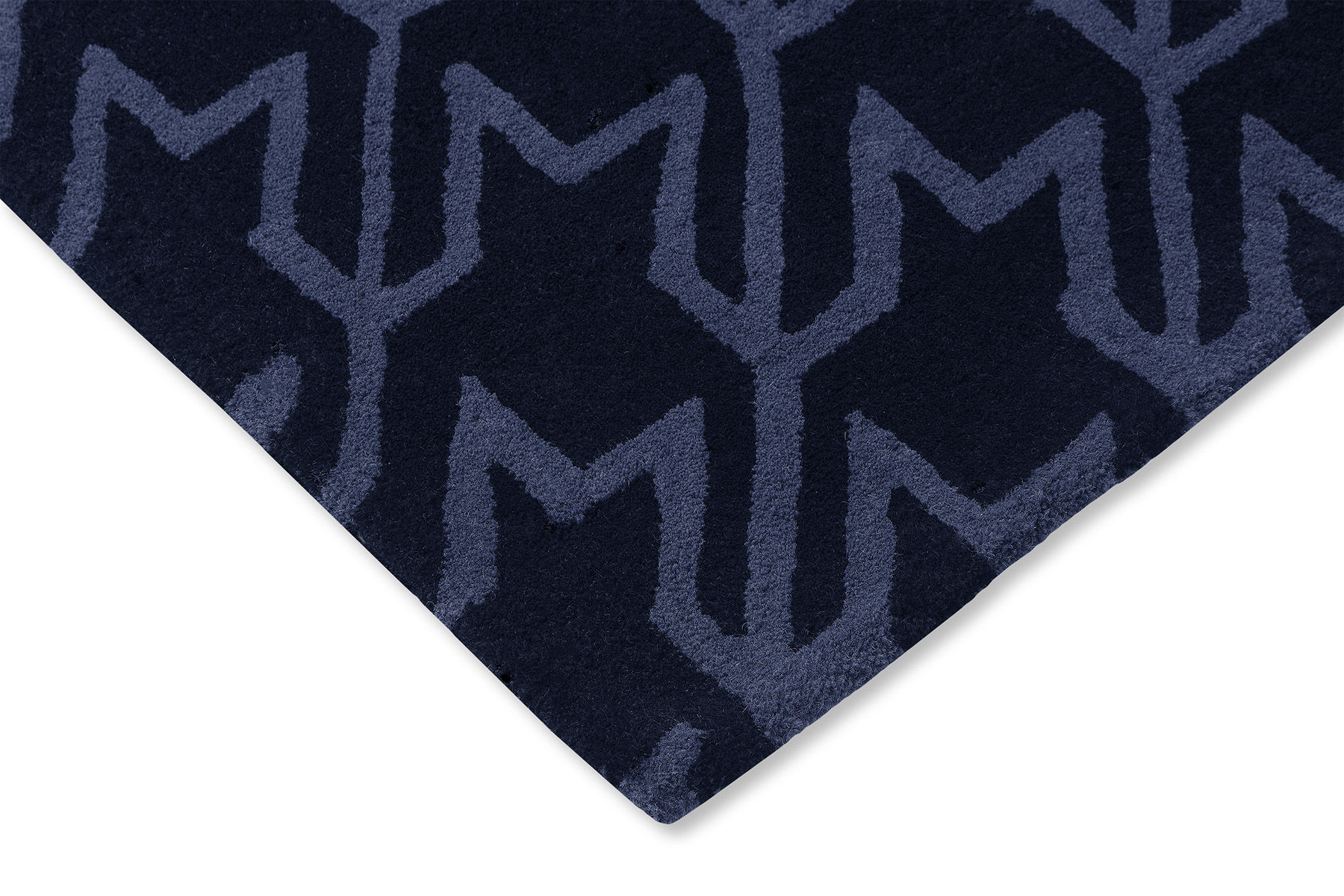 Houndstooth Dark Blue 162808 Teppich | Größe: 140 x 200 cm