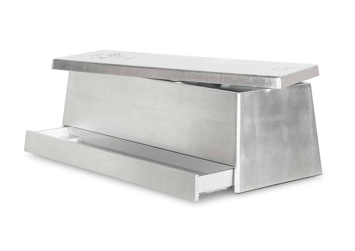 Lunare silberne Spielzeugkiste