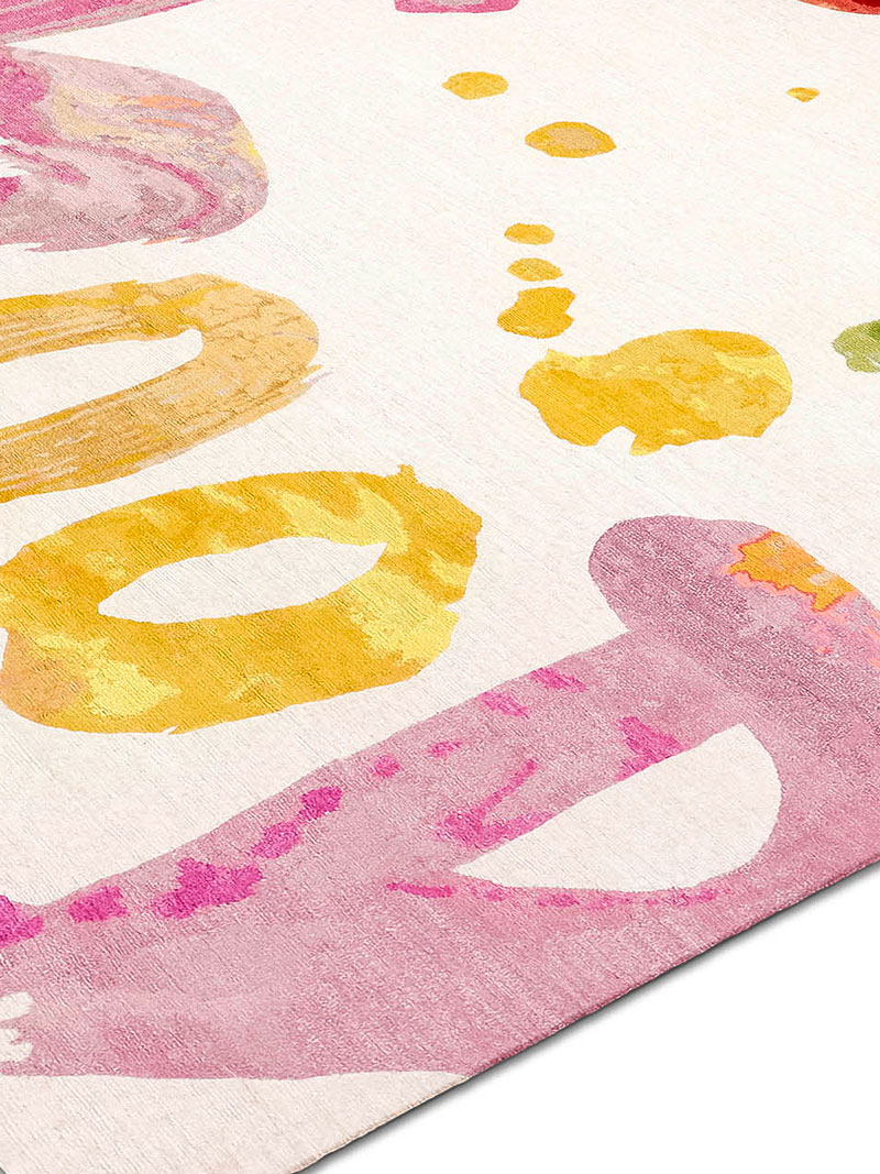 Handwriting Life Is Good Original auf Weiß Teppich