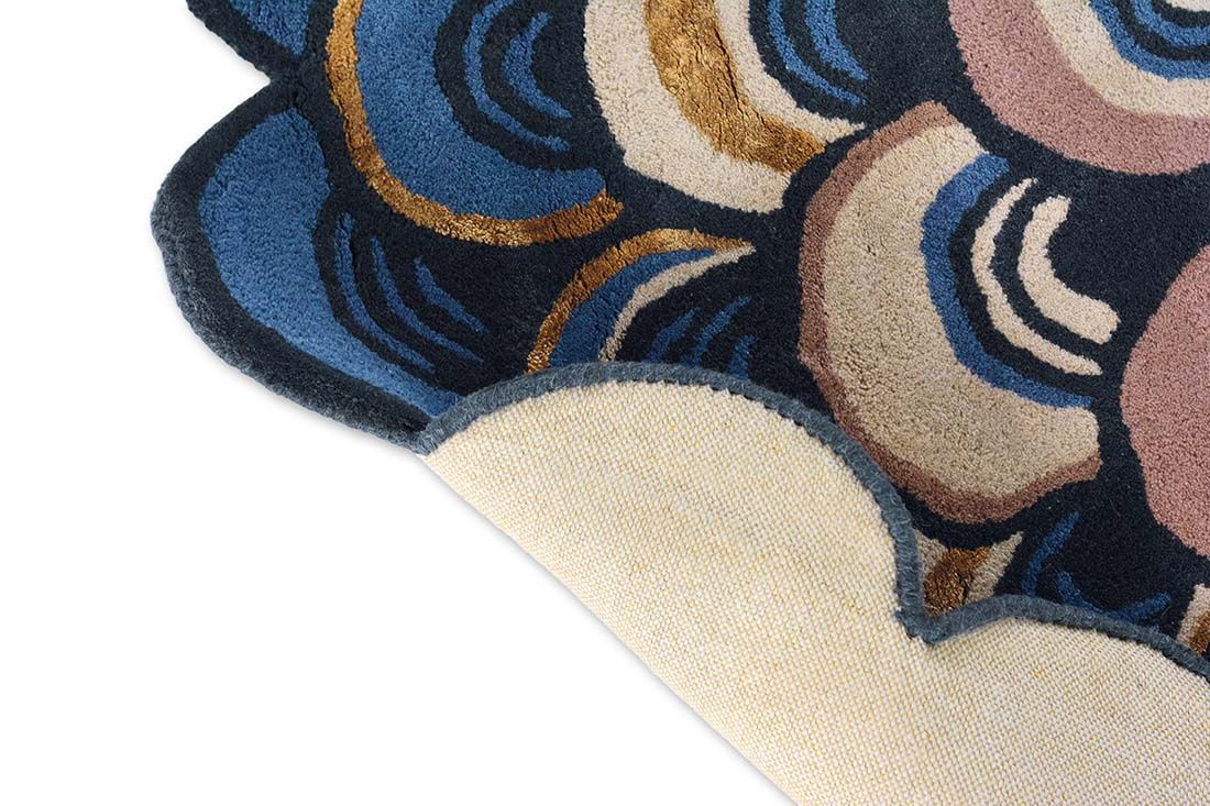 Masquerade Blue 160008 Runder Teppich | Größe: Ø 150 cm