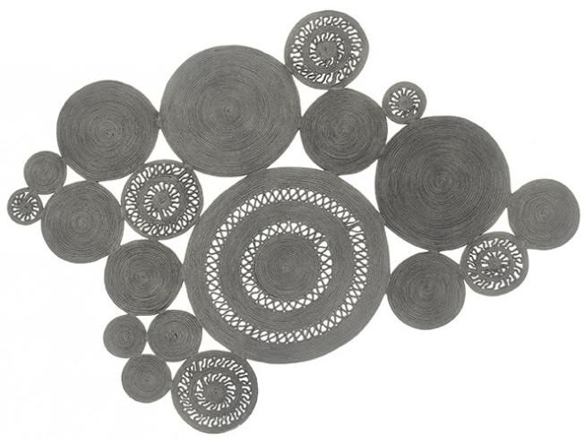 Braided Patchwork Silver Teppich | Größe: 200 x 300 cm