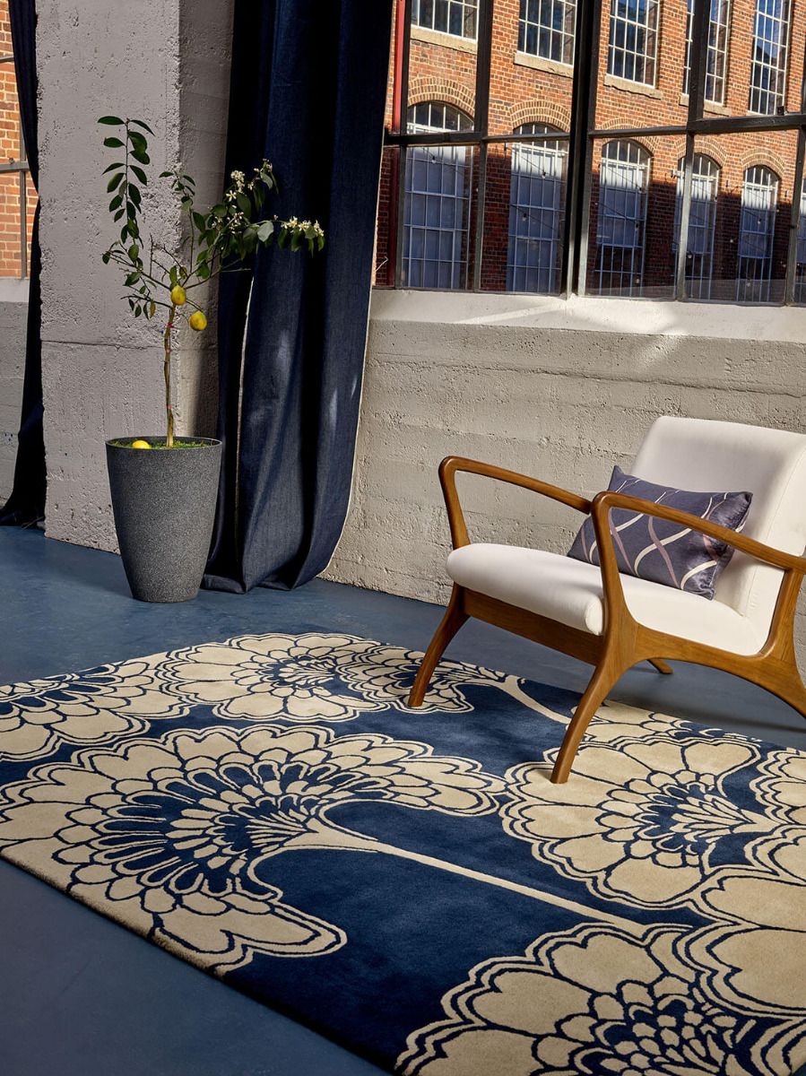 Japanese Floral Midnight 39708 Teppich | Größe: 250 x 350 cm