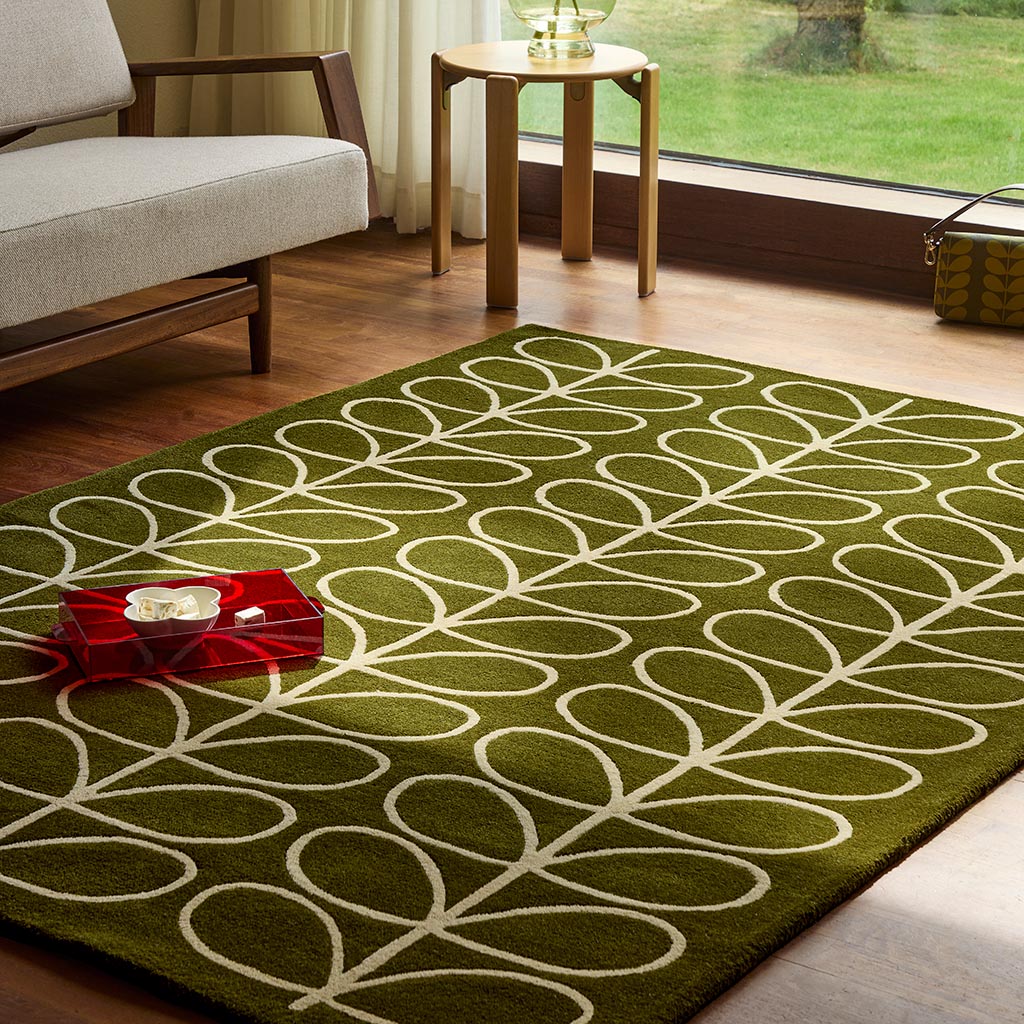Linear Stem Olive Teppich