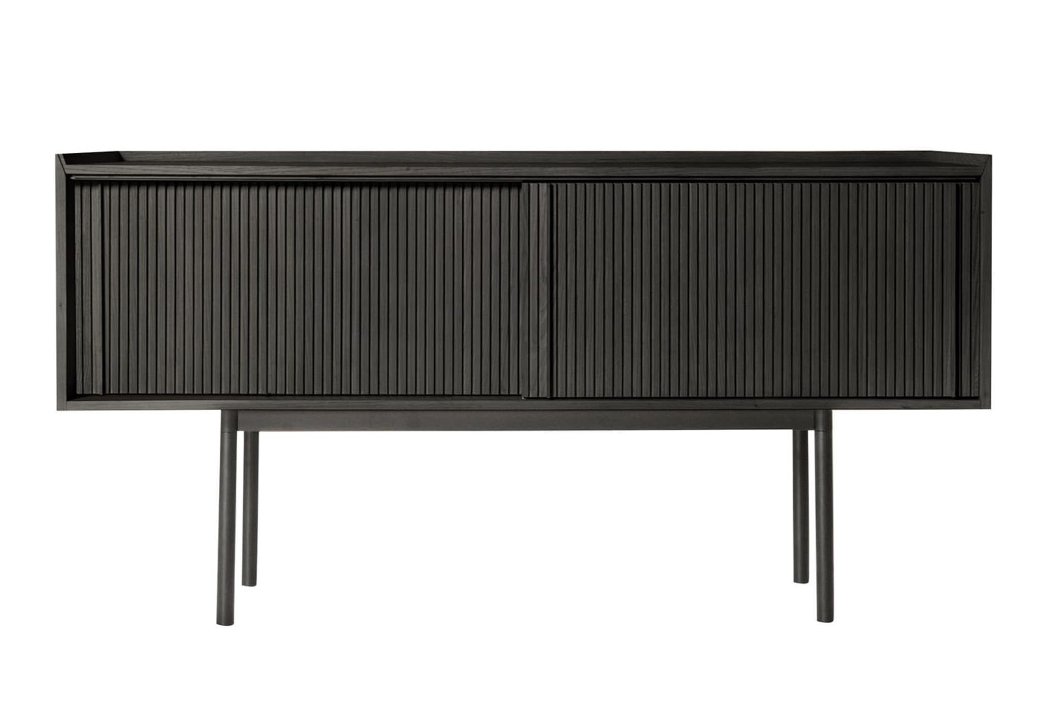 Sipario Hohes schwarzes Sideboard mit 2 Türen